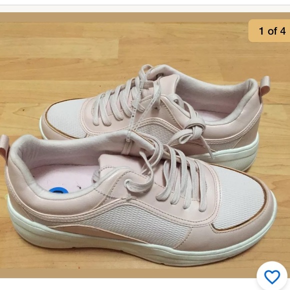 light pink chunky sneakers